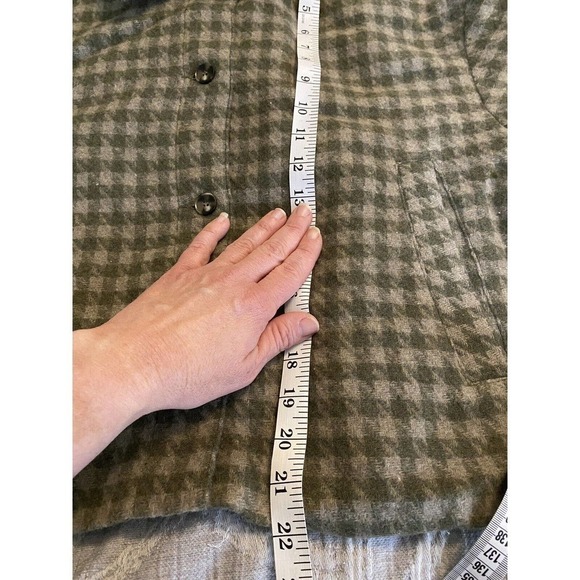 Oat New York Houndstooth Oversized Cropped Wool Blend Shacket/ Jacket NWT XL - Picture 7 of 9